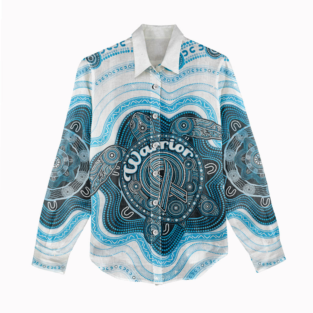 Personalised Prostate Cancer Awareness Month Women Casual Shirt Warrior Ribbon Turtle Dot Art Pattern