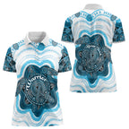 Personalised Prostate Cancer Awareness Month Women Polo Shirt Warrior Ribbon Turtle Dot Art Pattern