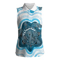 Personalised Prostate Cancer Awareness Month Women Sleeveless Polo Shirt Warrior Ribbon Turtle Dot Art Pattern