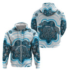 Personalised Prostate Cancer Awareness Month Zip Hoodie Warrior Ribbon Turtle Dot Art Pattern