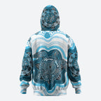 Personalised Prostate Cancer Awareness Month Zip Hoodie Warrior Ribbon Turtle Dot Art Pattern