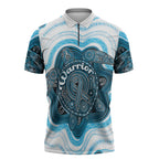 Personalised Prostate Cancer Awareness Month Zipper Polo Shirt Warrior Ribbon Turtle Dot Art Pattern