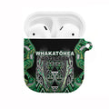 Aotearoa Whakatohea AirPods Case Maori Tribal Green Abalone Paua Shell Pattern