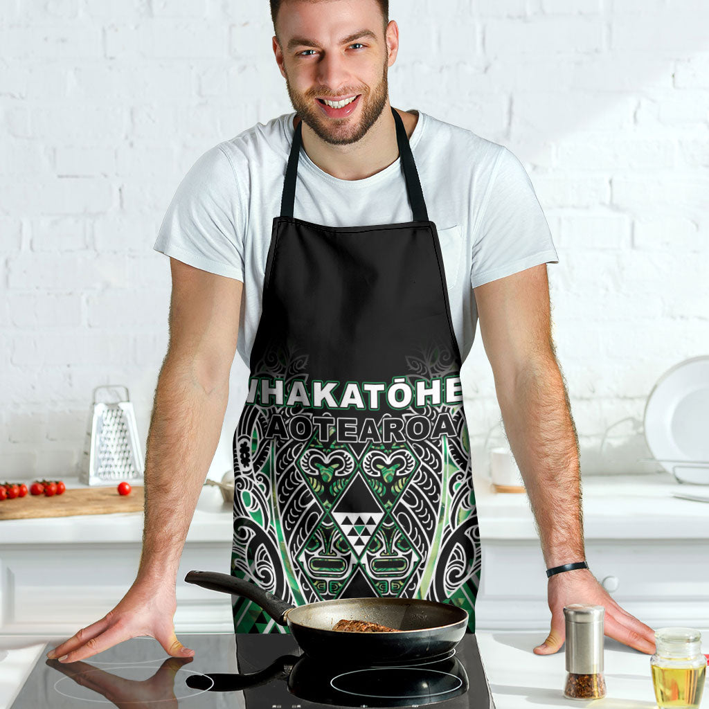 Aotearoa Whakatohea Apron Maori Tribal Green Abalone Paua Shell Pattern