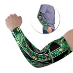 Aotearoa Whakatohea Arm Sleeves Maori Tribal Green Abalone Paua Shell Pattern