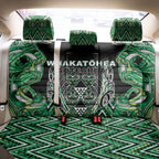 Aotearoa Whakatohea Back Car Seat Cover Maori Tribal Green Abalone Paua Shell Pattern