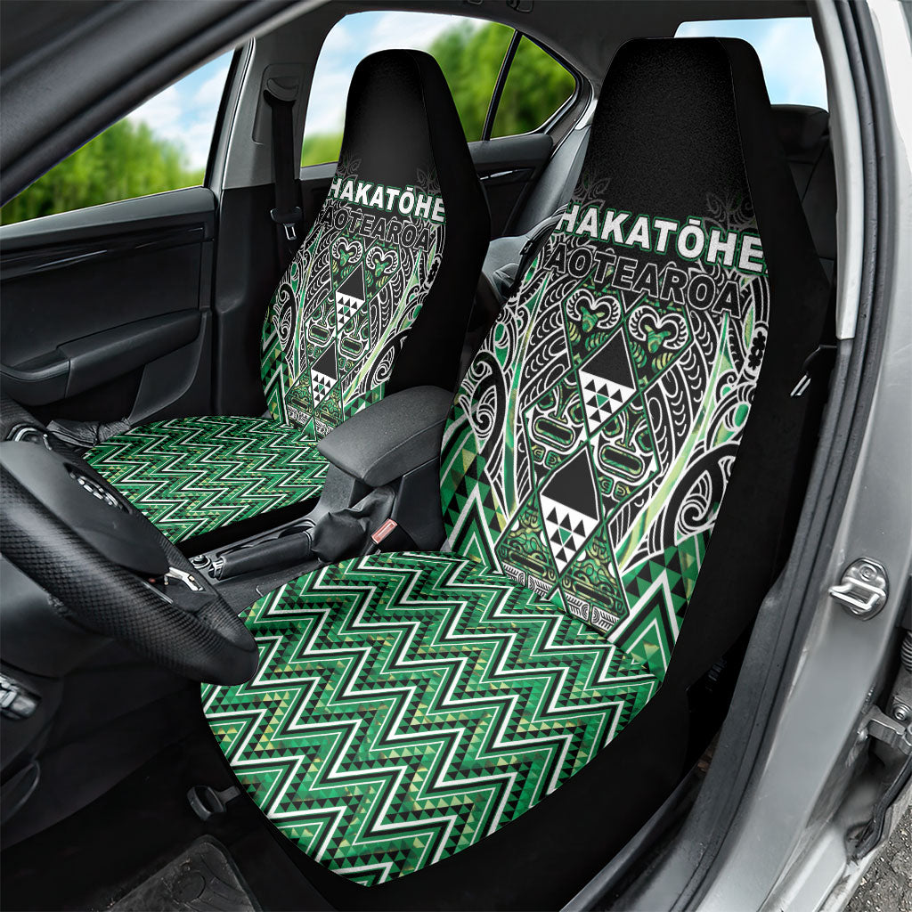 Aotearoa Whakatohea Car Seat Cover Maori Tribal Green Abalone Paua Shell Pattern