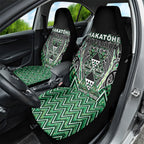 Aotearoa Whakatohea Car Seat Cover Maori Tribal Green Abalone Paua Shell Pattern