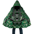 Aotearoa Whakatohea Cloak Maori Tribal Green Abalone Paua Shell Pattern