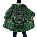Aotearoa Whakatohea Cloak Maori Tribal Green Abalone Paua Shell Pattern