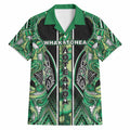 Aotearoa Whakatohea Hawaiian Shirt Maori Tribal Green Abalone Paua Shell Pattern