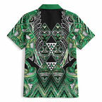 Aotearoa Whakatohea Hawaiian Shirt Maori Tribal Green Abalone Paua Shell Pattern