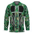 Aotearoa Whakatohea Hockey Jersey Maori Tribal Green Abalone Paua Shell Pattern