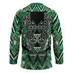 Aotearoa Whakatohea Hockey Jersey Maori Tribal Green Abalone Paua Shell Pattern