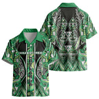 Aotearoa Whakatohea Kid Hawaiian Shirt Maori Tribal Green Abalone Paua Shell Pattern