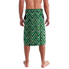 Aotearoa Whakatohea Lavalava Maori Tribal Green Abalone Paua Shell Pattern