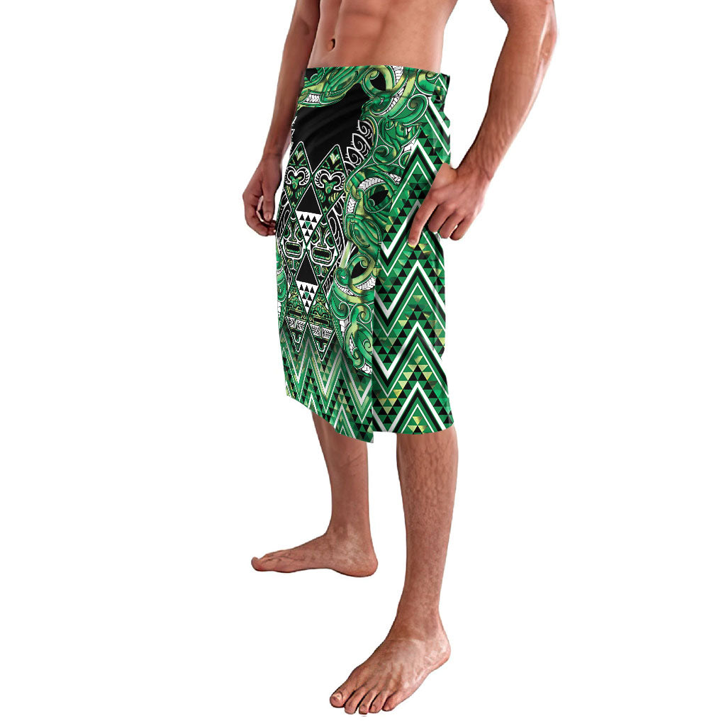 Aotearoa Whakatohea Lavalava Maori Tribal Green Abalone Paua Shell Pattern