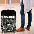 Aotearoa Whakatohea Luggage Cover Maori Tribal Green Abalone Paua Shell Pattern