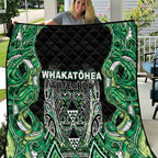 Aotearoa Whakatohea Quilt Maori Tribal Green Abalone Paua Shell Pattern