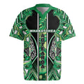 Aotearoa Whakatohea Rugby Jersey Maori Tribal Green Abalone Paua Shell Pattern