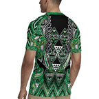 Aotearoa Whakatohea Rugby Jersey Maori Tribal Green Abalone Paua Shell Pattern