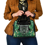 Aotearoa Whakatohea Shoulder Handbag Maori Tribal Green Abalone Paua Shell Pattern