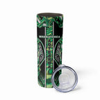 Aotearoa Whakatohea Skinny Tumbler Maori Tribal Green Abalone Paua Shell Pattern