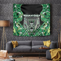 Aotearoa Whakatohea Tapestry Maori Tribal Green Abalone Paua Shell Pattern