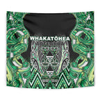 Aotearoa Whakatohea Tapestry Maori Tribal Green Abalone Paua Shell Pattern