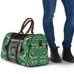 Aotearoa Whakatohea Travel Bag Maori Tribal Green Abalone Paua Shell Pattern