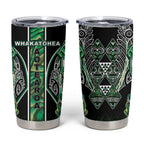 Aotearoa Whakatohea Tumbler Cup Maori Tribal Green Abalone Paua Shell Pattern