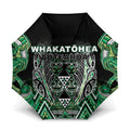 Aotearoa Whakatohea Umbrella Maori Tribal Green Abalone Paua Shell Pattern
