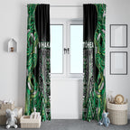 Aotearoa Whakatohea Window Curtain Maori Tribal Green Abalone Paua Shell Pattern