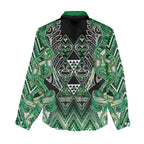 Aotearoa Whakatohea Women Casual Shirt Maori Tribal Green Abalone Paua Shell Pattern