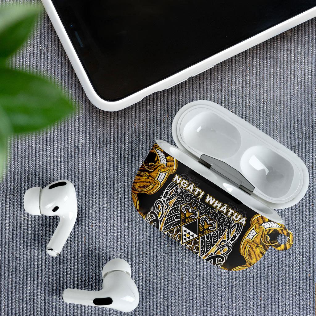 Aotearoa Ngati Whatua AirPods Case Maori Tribal Gold Paua Shell Pattern