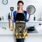 Aotearoa Ngati Whatua Apron Maori Tribal Gold Paua Shell Pattern