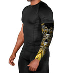 Aotearoa Ngati Whatua Arm Sleeves Maori Tribal Gold Paua Shell Pattern