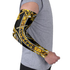 Aotearoa Ngati Whatua Arm Sleeves Maori Tribal Gold Paua Shell Pattern