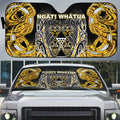 Aotearoa Ngati Whatua Auto Sun Shade Maori Tribal Gold Paua Shell Pattern