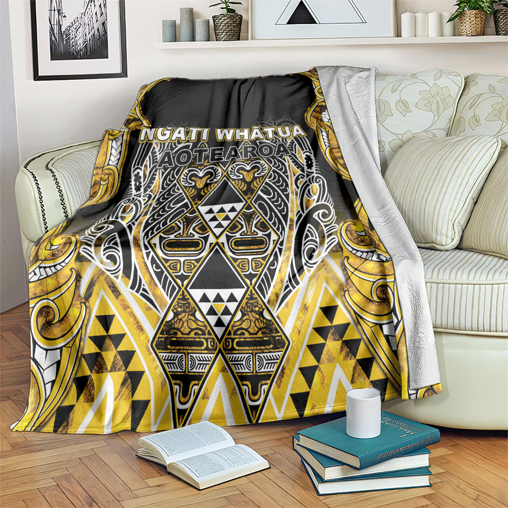 Aotearoa Ngati Whatua Blanket Maori Tribal Gold Paua Shell Pattern
