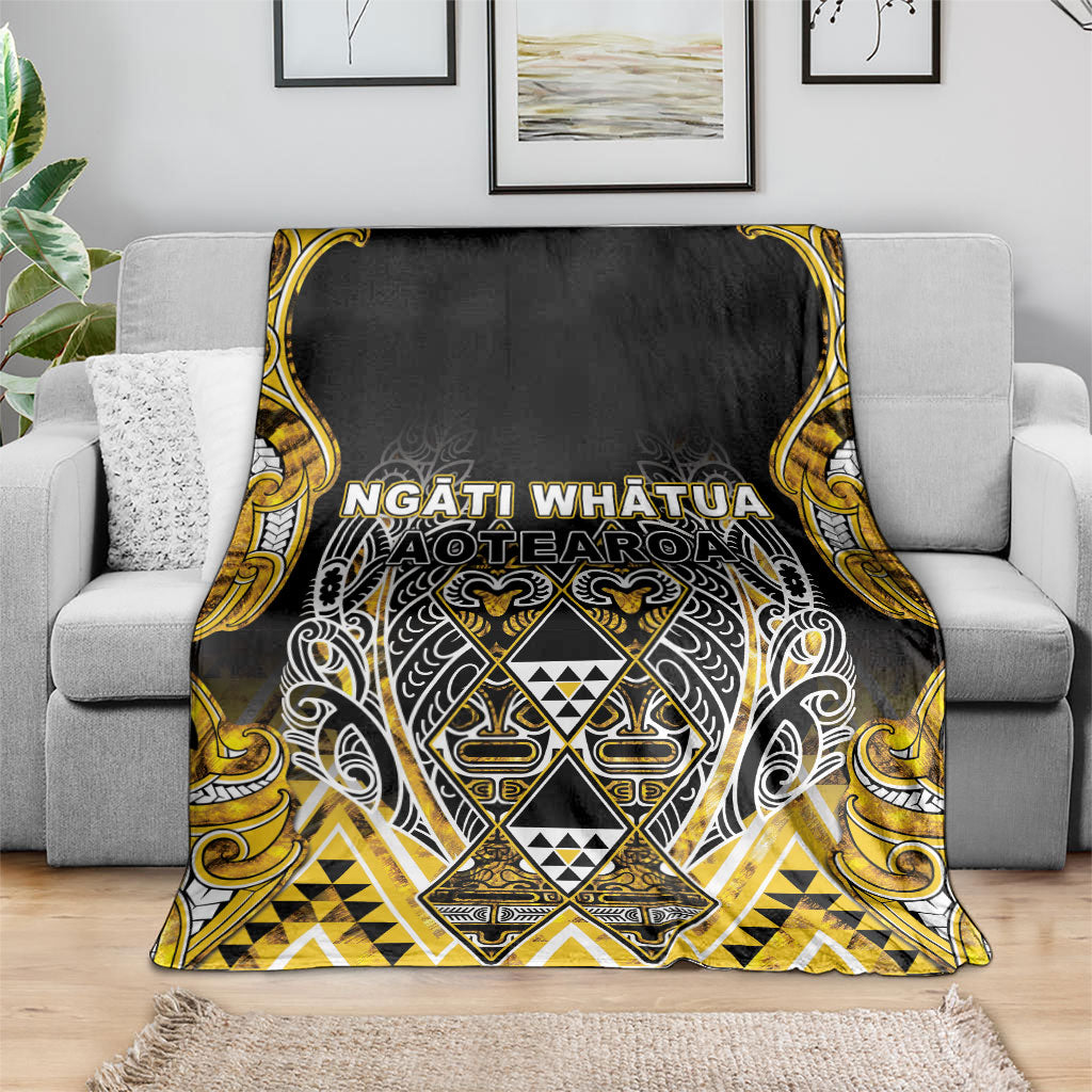 Aotearoa Ngati Whatua Blanket Maori Tribal Gold Paua Shell Pattern