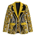 Aotearoa Ngati Whatua Blazer Maori Tribal Gold Paua Shell Pattern