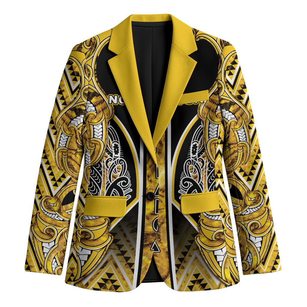 Aotearoa Ngati Whatua Blazer Maori Tribal Gold Paua Shell Pattern