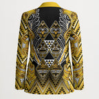 Aotearoa Ngati Whatua Blazer Maori Tribal Gold Paua Shell Pattern