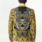Aotearoa Ngati Whatua Blazer Maori Tribal Gold Paua Shell Pattern
