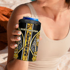 Aotearoa Ngati Whatua 4 in 1 Can Cooler Tumbler Maori Tribal Gold Paua Shell Pattern