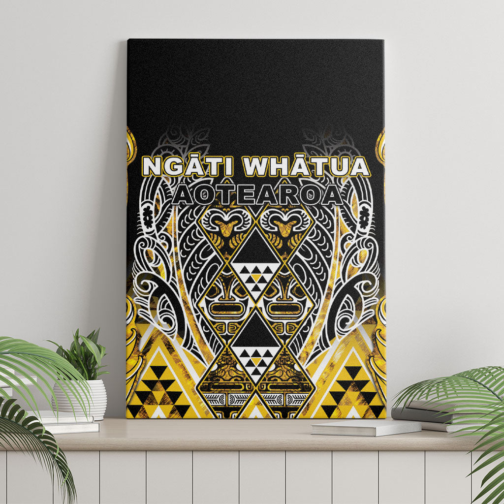 Aotearoa Ngati Whatua Canvas Wall Art Maori Tribal Gold Paua Shell Pattern