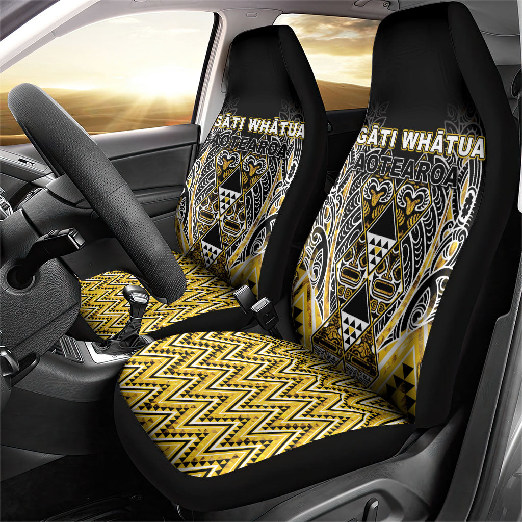 Aotearoa Ngati Whatua Car Seat Cover Maori Tribal Gold Paua Shell Pattern