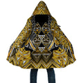Aotearoa Ngati Whatua Cloak Maori Tribal Gold Paua Shell Pattern