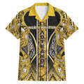 Aotearoa Ngati Whatua Hawaiian Shirt Maori Tribal Gold Paua Shell Pattern